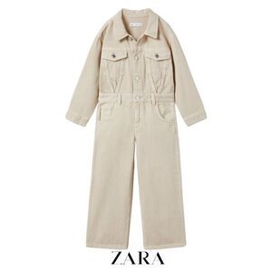 ZARA Kids | Beige | COLORED DENIM JUMPSUIT
